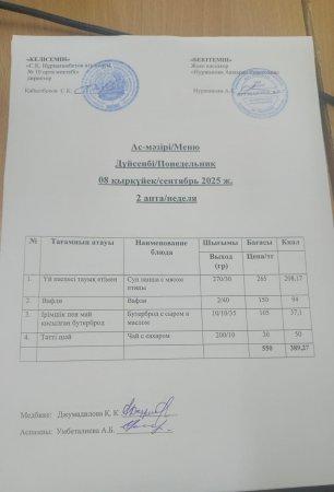 08.09.2025 ж. Ас мәзірі