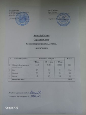 Ас мәзірі